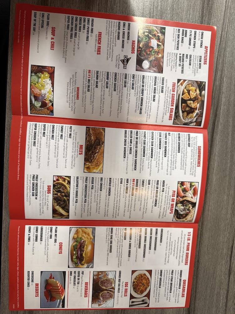 Valentino's Diner Menu image 1